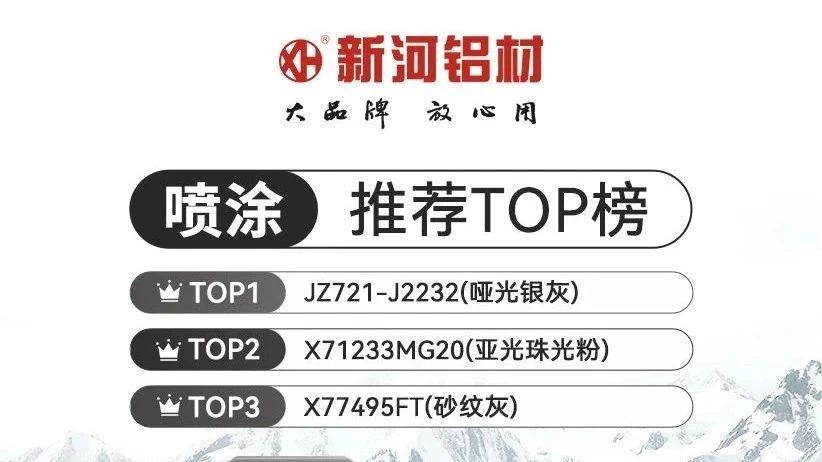 2025铝材表面工艺趋势！新河TOP榜暴露“爆款密码”速速收藏✨
